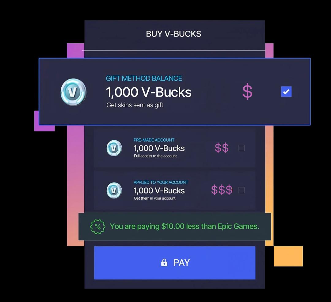 Best deals on V-Bucks, choose your prefered method to buy cheap vbucks now
